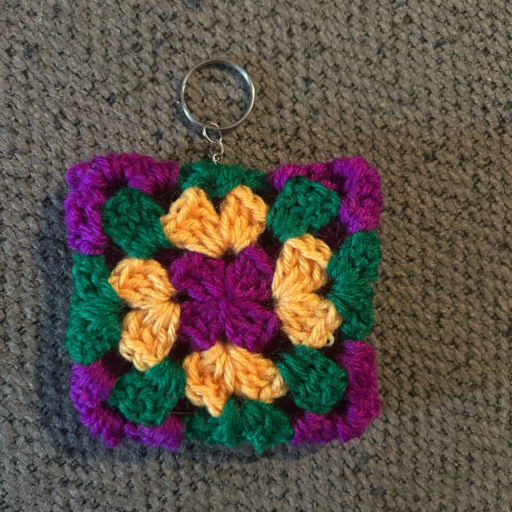 Crochet Pouch Keychain